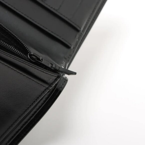 Chanel CC Logo Patent Leather Long Wallet Black - Picture 10 of 10